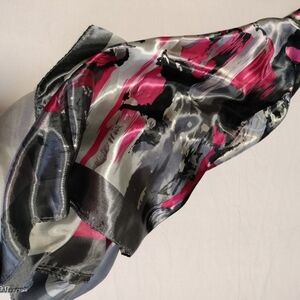 JiaYing Square Abstract Retro Multifunctional Scarf Pink black gray
